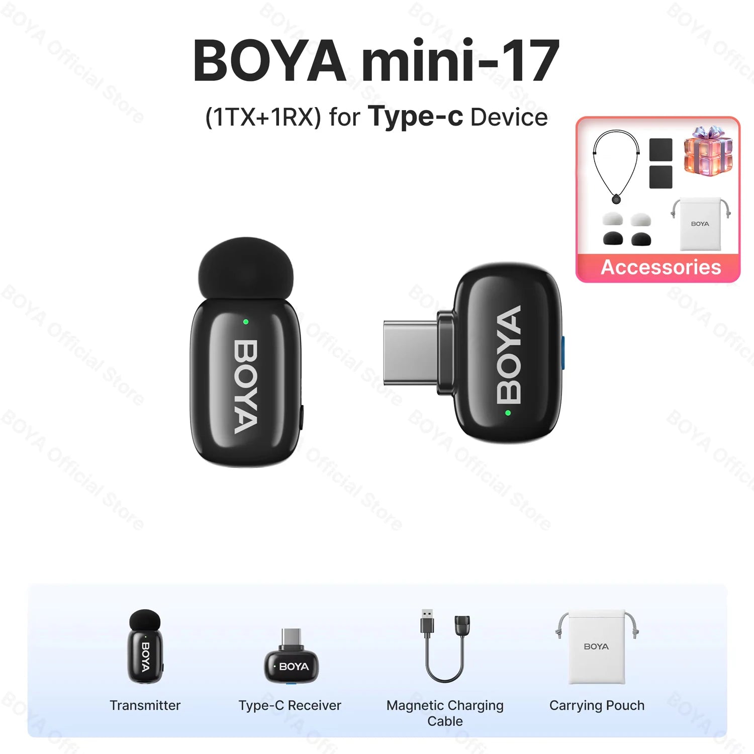 BOYA Mini Wireless Lavalier Microphone for iOS & Android