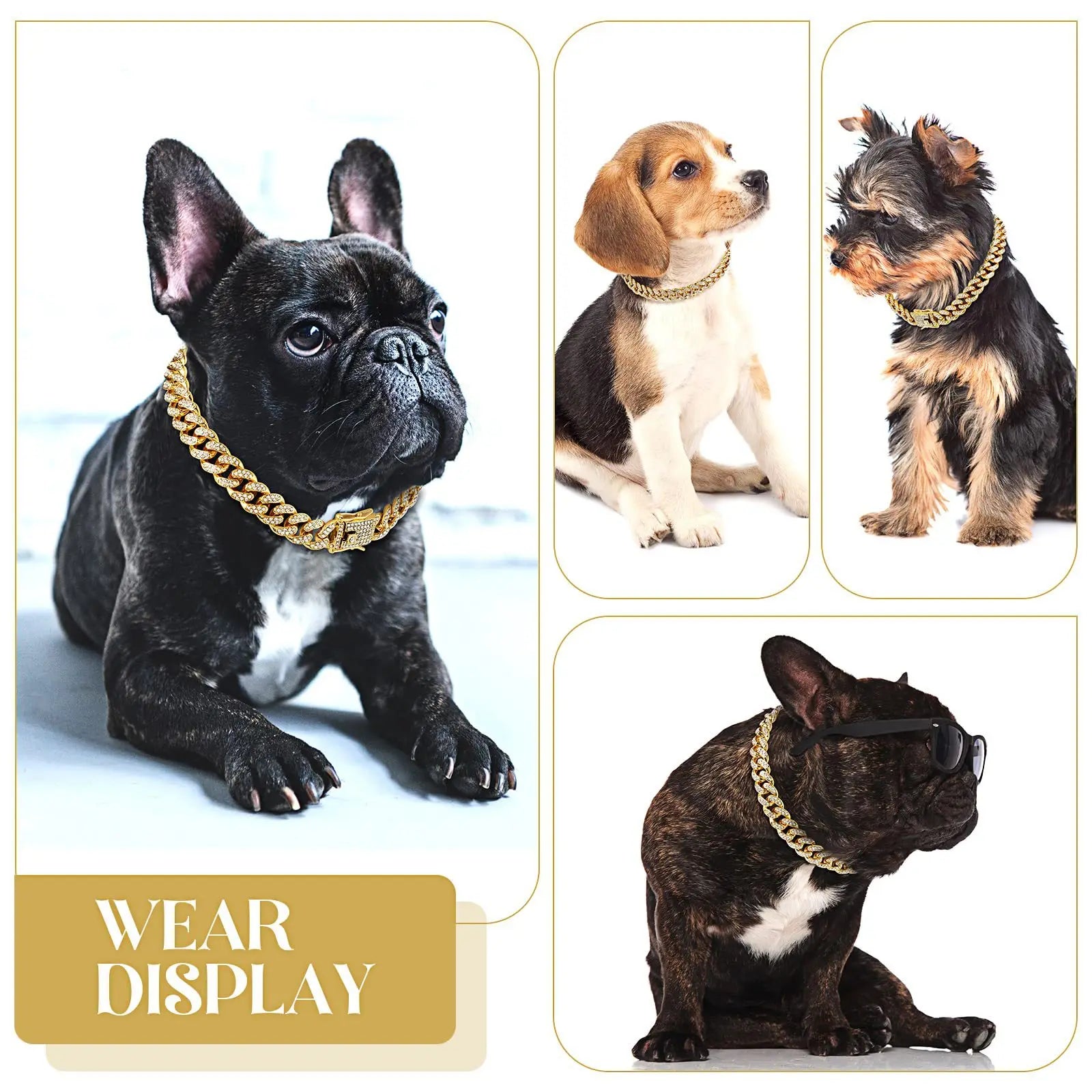 Luxury Diamond Cuban Chain Collar for Dogs and Cats