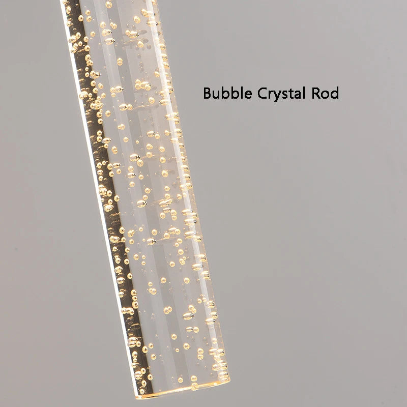 Nordic Bubbles Crystal Rod LED Wall Lamp – Modern Elegance