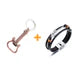 Abridor de garrafas em formato de guitarra com chaveiro  + Pulseira