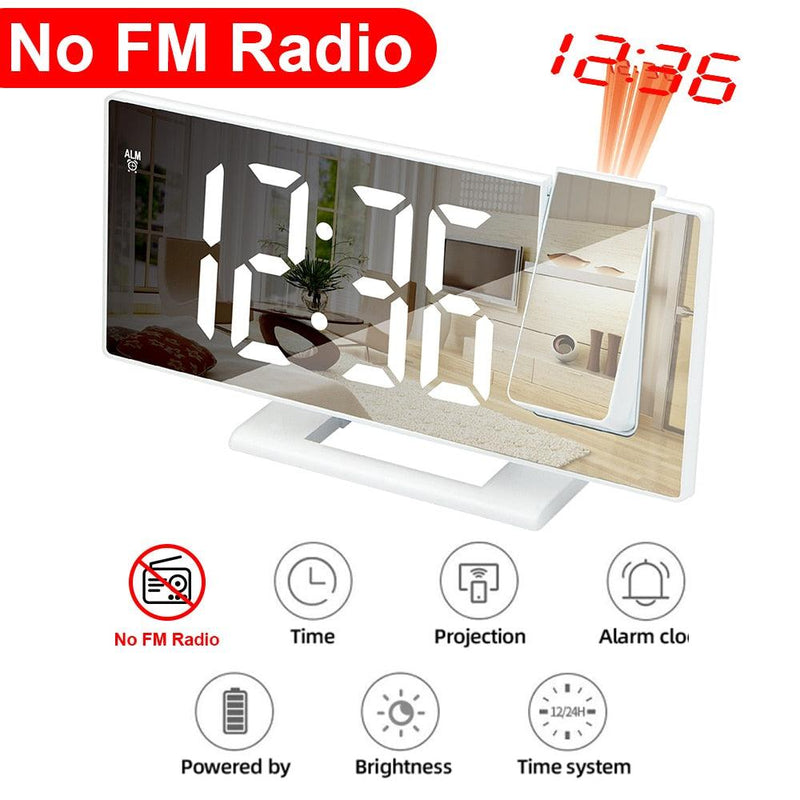 Relógio digital de mesa com rádio - Luxo Online