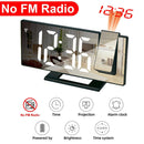 Relógio digital de mesa com rádio - Luxo Online