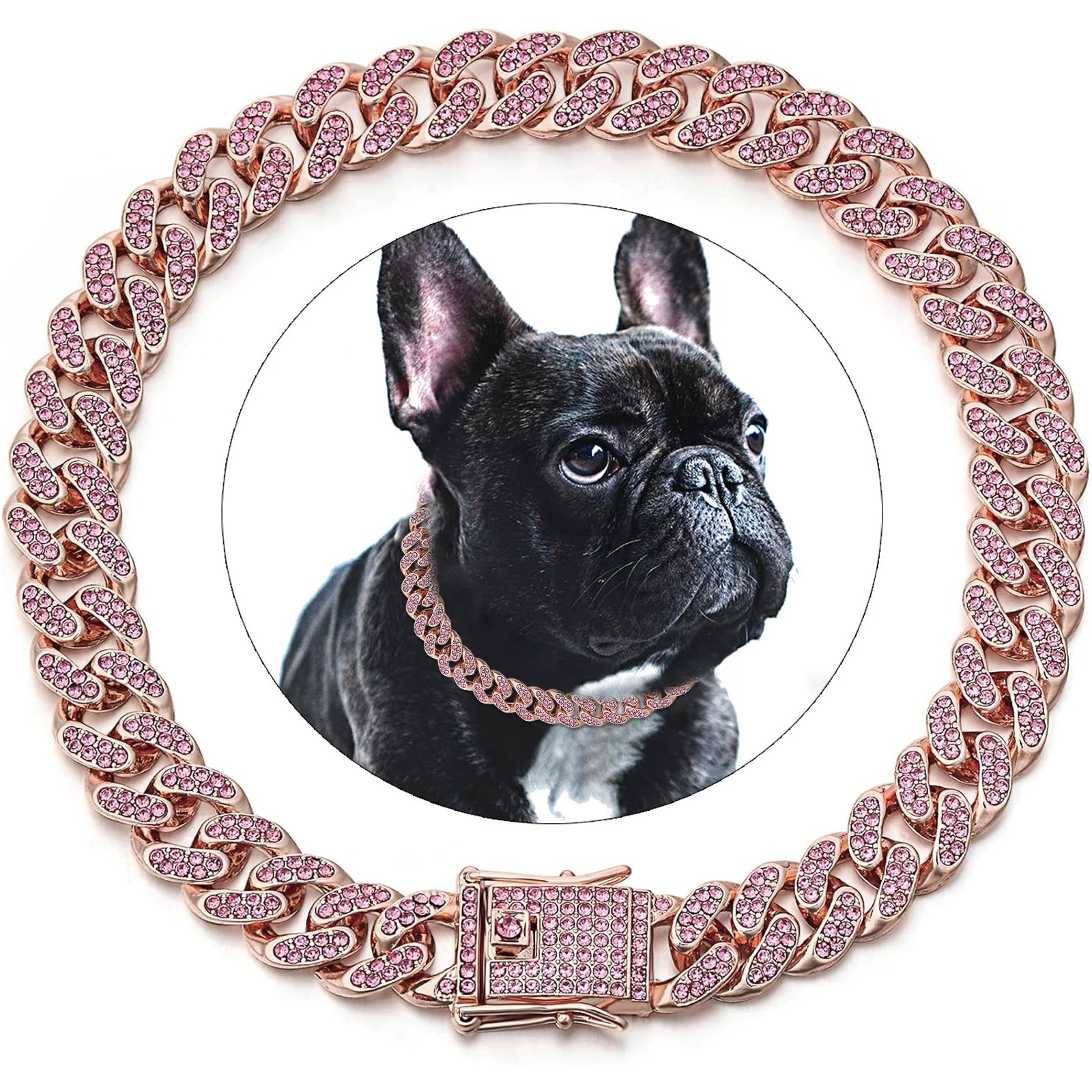 Luxury Diamond Cuban Chain Collar for Dogs and Cats