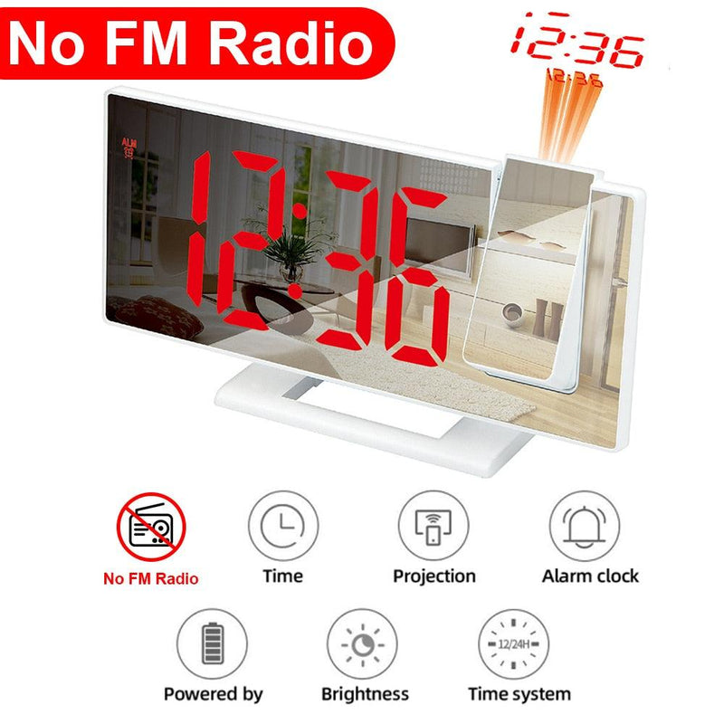 Relógio digital de mesa com rádio - Luxo Online