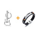 Abridor de garrafas em formato de guitarra com chaveiro  + Pulseira